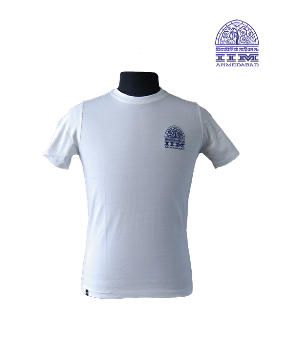 Round Neck logo white